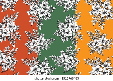 Textile Print Design.High-quality print dress objects tailored with trendy autumn and winter colors and flowers  pattern 
