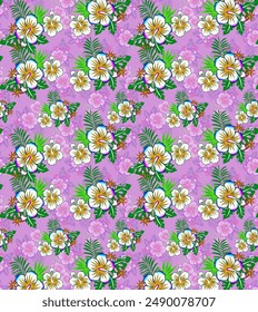 textile Printed, texture graphic, design-illustration, flowers, women traditional