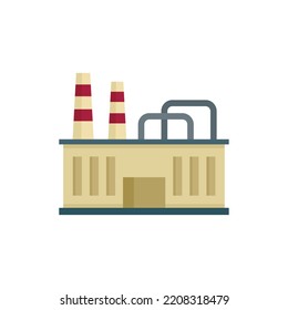 Textile production factory icon. Flat illustration of Textile production factory vector icon isolated on white background