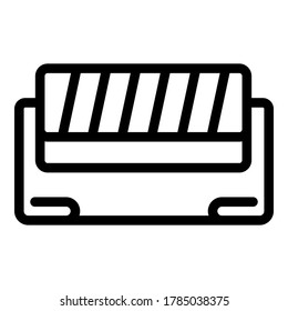 Textile production icon. Outline textile production vector icon for web design isolated on white background