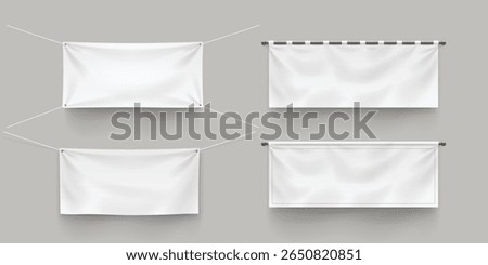 textile realistic sheets in set with shadows