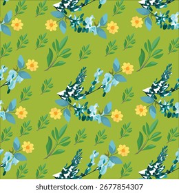 textile repeat leaf and floral patterns