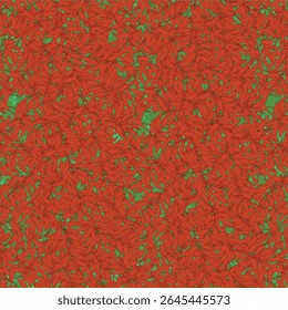 Textile repeat leaf pattern artwork