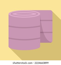 Textile roll bandage icon flat vector. Body damage. Medicine pain