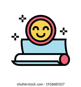 textile roll color icon vector. textile roll sign. isolated symbol illustration