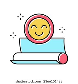 textile roll color icon vector. textile roll sign. isolated symbol illustration