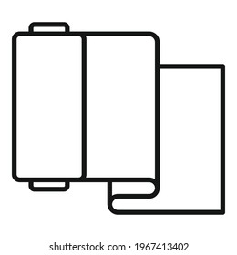 Textile roll icon. Outline Textile roll vector icon for web design isolated on white background