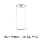 Textile roll vector icon. Paper tube illustration design for kitchen cleaning towel, carpet, scroll whatman, fabric.