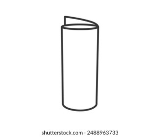 Textile roll vector icon. Paper tube illustration design for kitchen cleaning towel, carpet, scroll whatman, fabric.
