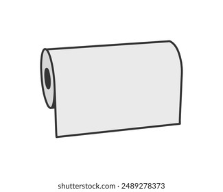 Textile roll vector icon. Paper tube illustration design for kitchen cleaning towel, carpet, scroll whatman, fabric.