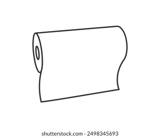 Textile roll vector icon. Paper tube illustration design for kitchen cleaning towel, carpet, scroll whatman, fabric.