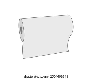 Textile roll vector icon. Paper tube illustration design for kitchen cleaning towel, carpet, scroll whatman, fabric.