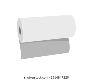 Ícone do vetor de rolo têxtil. Design de ilustração de tubo de papel para toalha de limpeza de cozinha, tapete, percorrer o que homem, tecido.