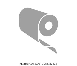 Textile roll vector icon. Paper tube illustration design for kitchen cleaning towel, carpet, scroll whatman, fabric.