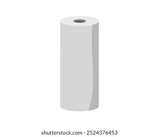 Textile roll vector icon. Paper tube illustration design for kitchen cleaning towel, carpet, scroll whatman, fabric.