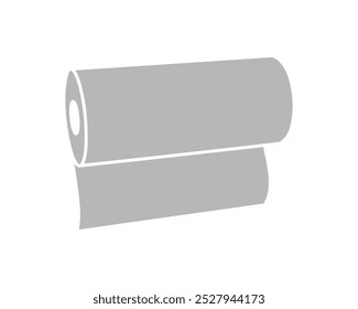 Textile roll vector icon. Paper tube illustration design for kitchen cleaning towel, carpet, scroll whatman, fabric.