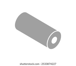 Textile roll vector icon. Paper tube illustration design for kitchen cleaning towel, carpet, scroll whatman, fabric.