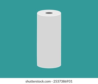 Ícone do vetor de rolo têxtil. Design de ilustração de tubo de papel para toalha de limpeza de cozinha, tapete, percorrer o que homem, tecido.