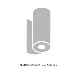 Textile roll vector icon. Paper tube illustration design for kitchen cleaning towel, carpet, scroll whatman, fabric.