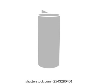 Ícone do vetor de rolo têxtil. Design de ilustração de tubo de papel para toalha de limpeza de cozinha, tapete, percorrer o que homem, tecido.