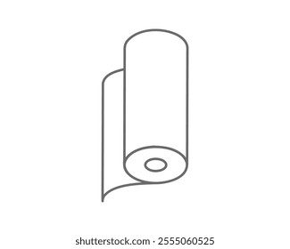 Textile roll vector icon. Paper tube illustration design for kitchen cleaning towel, carpet, scroll whatman, fabric.