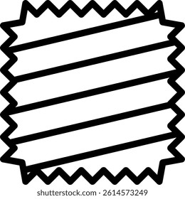 Textile Sample Line Vector Icon Design