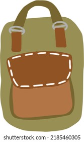 Textile school backpack icon cartoon vector. Bag pack. Rucksack satchel
