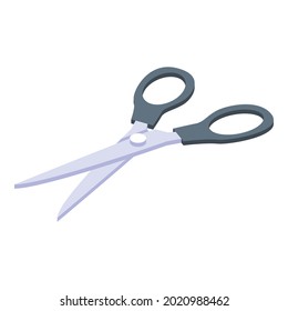 Textile scissors icon. Isometric of textile scissors vector icon for web design isolated on white background