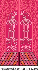 Textile screen print and digital print design motif pattern decorate hand made artwork illustration