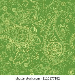 Textile seamless contour pattern "Paisley"