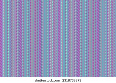 Textile seamless fabric of stripe vector pattern with a texture lines background vertical in cyan and magenta colors.