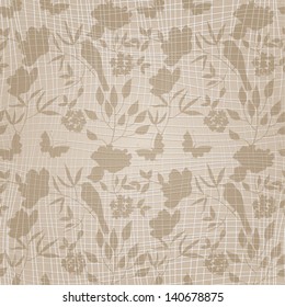 Textile seamless with floral pattern