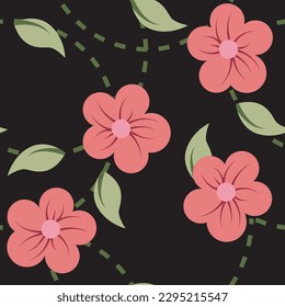 Textile seamless Floral Pattern ,Design element for invitations, birthday cards, scrap-booking or brochures. Vector illustration.Design for gift wrap, textile, home decor