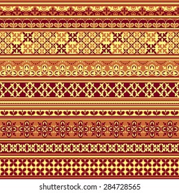 textile seamless floral pattern in shades of brown