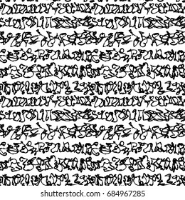 Textile seamless graffiti doodle pattern