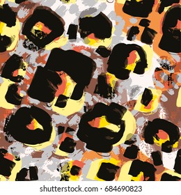 Textile seamless graffiti doodle pattern.Hand drawn ink artistic trendy background. Expressive ornament for sport, modern clothing