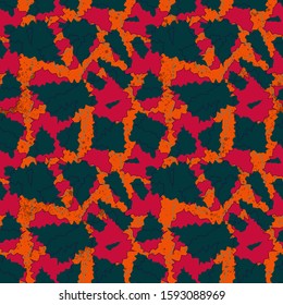 Textile seamless pattern with abstract shapes.