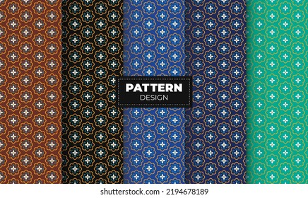 Textile seamless pattern design bundle Organic Rounded Lines Colors Abstract Background