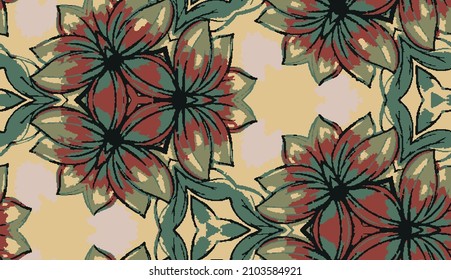 Textile Seamless Pattern Vector Background
