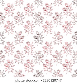 Textile seamless pattern and wallpaper