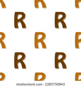 Textile seamless pattern and wallpaper alphabet pattern