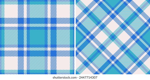 Textile seamless plaid of check vector tartan with a texture fabric pattern background. Set in gradient colors in fashion outfits for women.