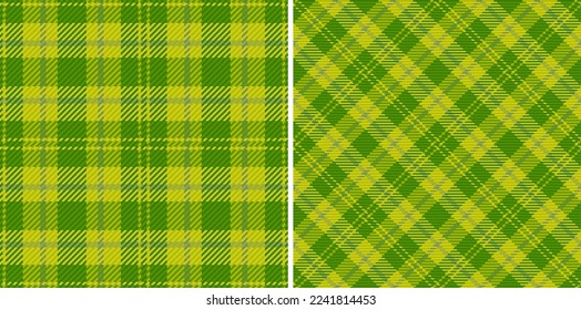 Textil nahtlos geplaid. Muster prüfen Hintergrund. Vektor Textur Tartan Stoff in Set.
