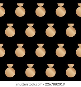 Textile Seamless Swatch Template. Fabric Textile Seamless Pattern Background Gold Black Symbol Design. Graphic Minimalist Seamless Pattern Background