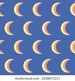Textile Seamless Swatch Template. Fabric Textile Seamless Pattern Background Yellow Blue Orange Symbol Design. Graphic Minimalist Seamless Pattern Background
