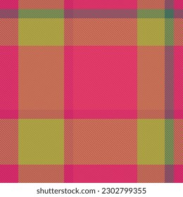 Textil sin costura. Comprobar el patrón de tejido. Trato de fondo vectorial en colores rojo y amarillo.