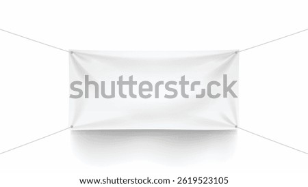 a textile sheets hanging on four ropes