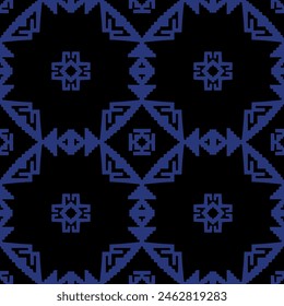 The textile sleeve features a vibrant pattern resembling a kaleidoscope with electric blue, violet, magenta, and aqua hues on a black background, creating a symmetrical design