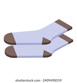 Textile socks icon isometric vector. Winter sock. Pair accessory