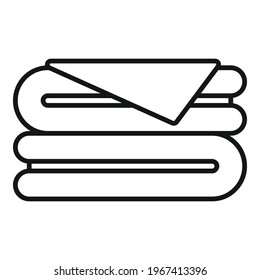 Textile stack icon. Outline Textile stack vector icon for web design isolated on white background